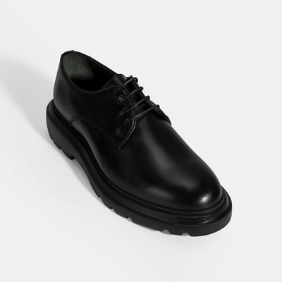 Erkek Siyah Bağcıklı Deri Klasik Ayakkabı