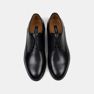 Erkek Siyah Bağcıklı Klasik Deri Ayakkabı