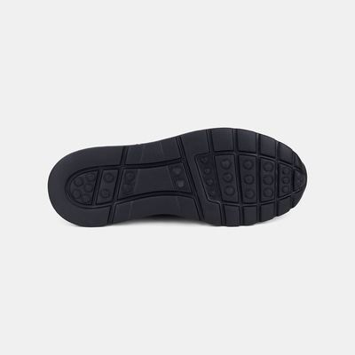Erkek Siyah Bağcıklı Süet Detaylı Deri Sneaker