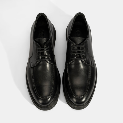 Erkek Siyah Deri Günlük Ayakkabı