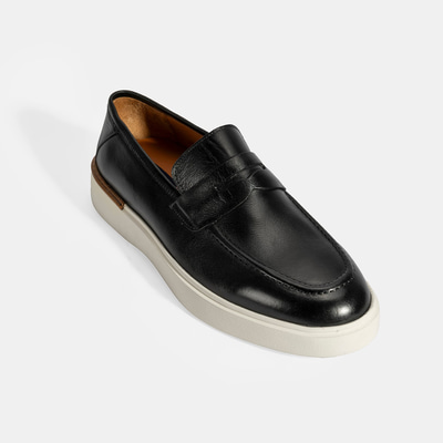 Erkek Siyah Deri Loafer
