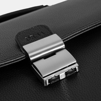 Erkek Siyah Deri Postacı Çantası