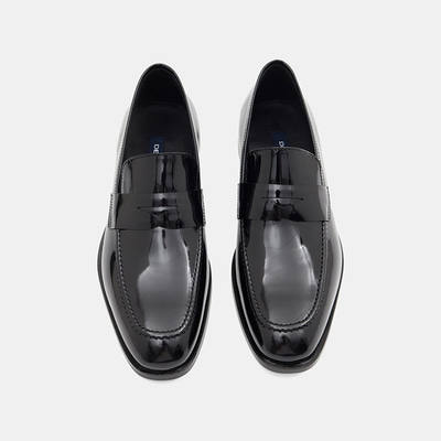 Erkek Siyah Klasik Rugan Deri Loafer