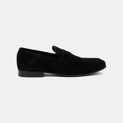Erkek Siyah Klasik Süet Loafer