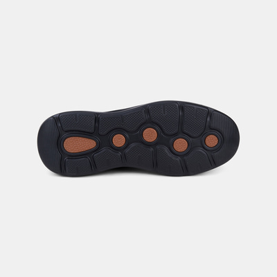 Erkek Siyah Lastik Bağcıklı Nubuk Sneaker