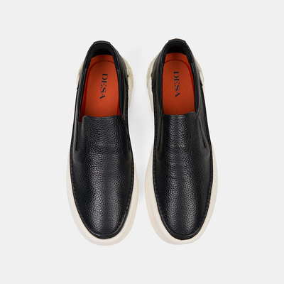 Erkek Siyah Slip-On Deri Loafer