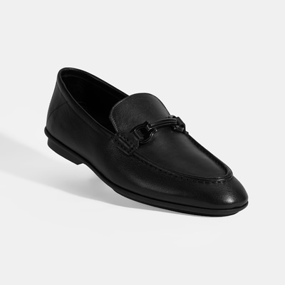 Erkek Siyah Slip-On Deri Loafer