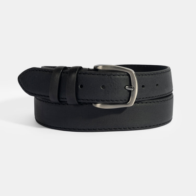 Erkek Siyah Spor Deri Kemer