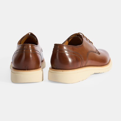 Erkek Taba Bağcıklı Deri Günlük Ayakkabı