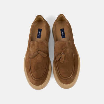 Erkek Taba Püskül Detaylı Klasik Süet Loafer