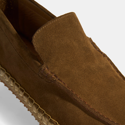 Erkek Taba Slip-On Süet Espadril 