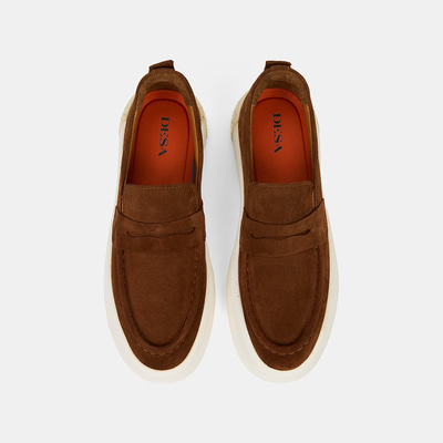 Erkek Taba Süet Deri Loafer