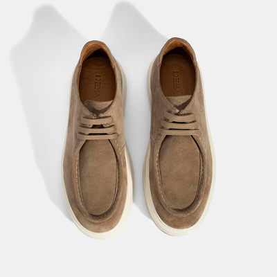 Erkek Vizon Bağcıklı Süet Deri Günlük Ayakkabı