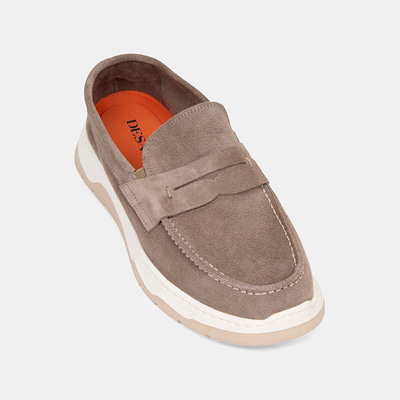 Erkek Vizon Kalın Tabanlı Süet Deri Loafer