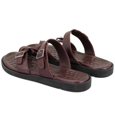 Essence Kahve Erkek Ayarlanabilir Tokalı Deri Terlik