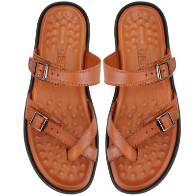 Essence Taba Erkek Ayarlanabilir Tokalı Deri Terlik