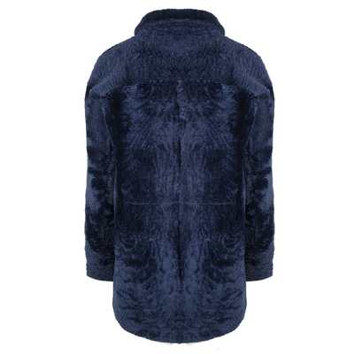 Etenia Mavi Kadın Kürk Ceket