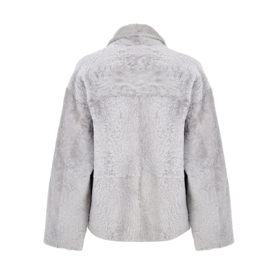 Eternity Gri Kadın Kısa Çift Taraflı Kürk Ceket