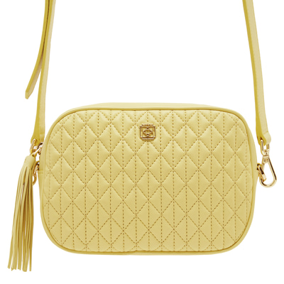 Ethan Sarı Kadın Deri Omuz Çantası