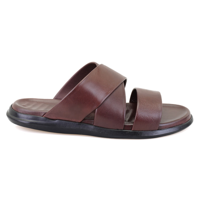 Evelin Kahve Erkek Deri Terlik