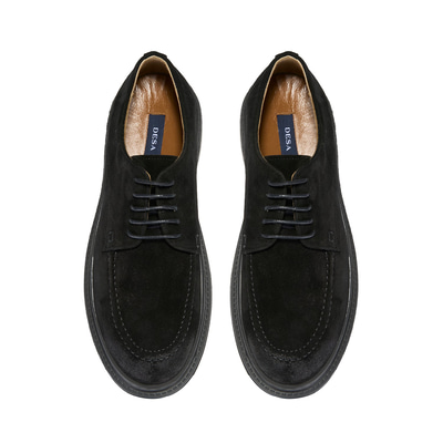 Fabian Siyah Erkek Süet Deri Günlük Ayakkabı