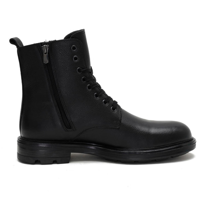 Fausta Siyah Erkek Deri Bot