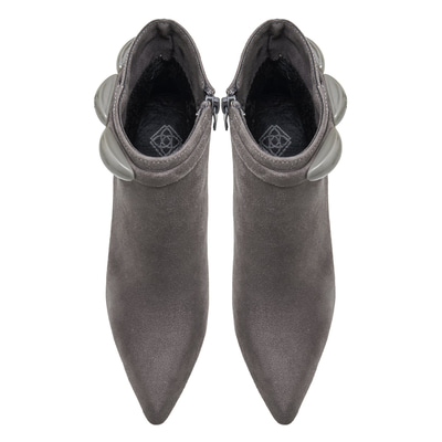 Fear Gri Kadın Topuklu Bot