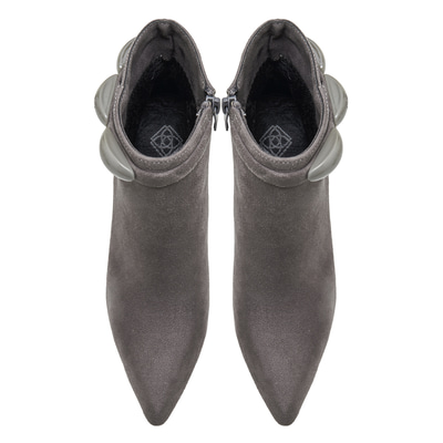 Fear Gri Kadın Topuklu Bot