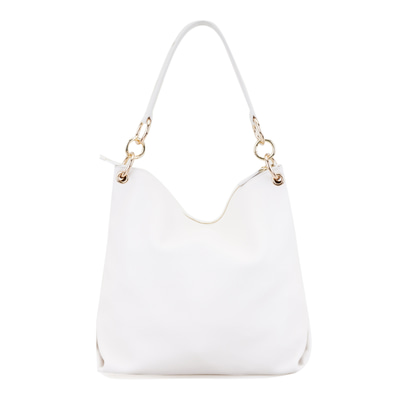 Featly Beyaz Kadın Deri Omuz Çantası