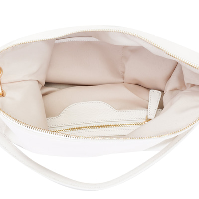 Featly Beyaz Kadın Deri Omuz Çantası