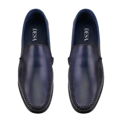 Femand Lacivert Erkek Deri Loafer