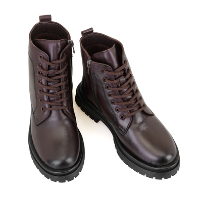 Fenris Kahve Kadın Fermuarlı Deri Bot