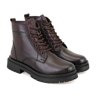 Fenris Kahve Kadın Fermuarlı Deri Bot