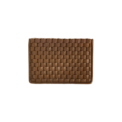 Fidel Örgü Desenli Deri Kartlık