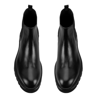 Gage Siyah Erkek Lastikli Deri Chelsea Bot
