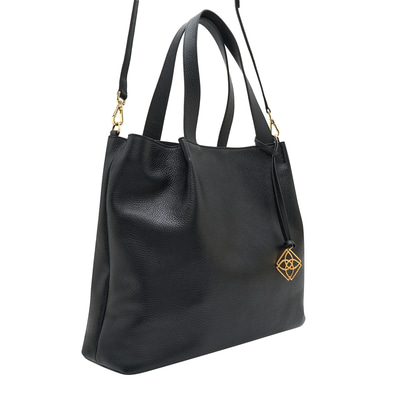 Galena Siyah Kadın Deri El Çantası