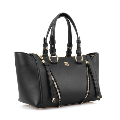 Garten Siyah Kadın Deri El Çantası