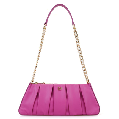 Geranie Pembe Kadın Zincir Detaylı Deri Omuz Çantası