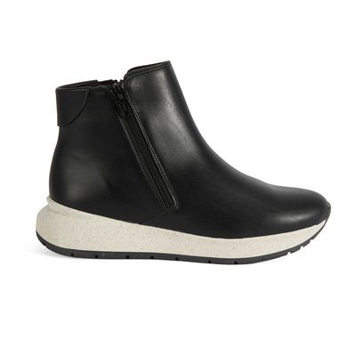 Gillian Siyah Kadın DesaComfort Fermuarlı Deri Bot