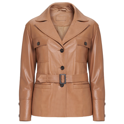 Giosetta Kahve Kadın Deri Ceket