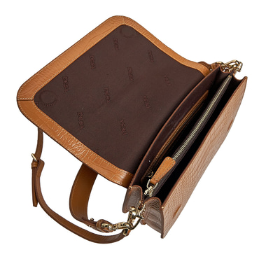 Glaro Kadın Kroko Baskılı Deri Postacı Çantası