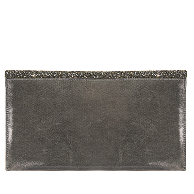 Gri Ernest Zincir Detaylı Kadın Gece Çantası