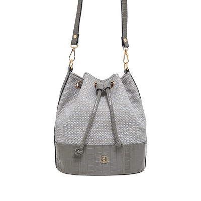 Gri Fleur Kadın Omuz Askılı Çanta