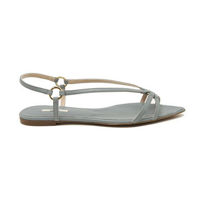 Gri Kadın Deri Sandalet