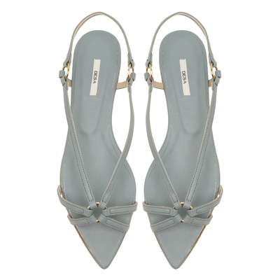 Gri Kadın Deri Sandalet