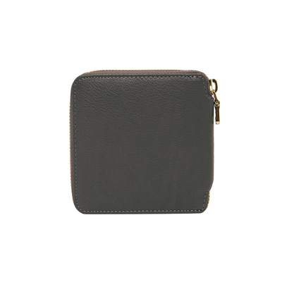 Gri Kare Kadın Deri Cüzdan