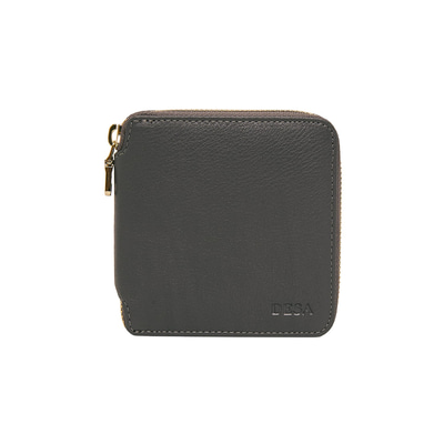 Gri Kare Kadın Deri Cüzdan