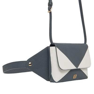 Gri Rose Kadın Deri Bel Çantası