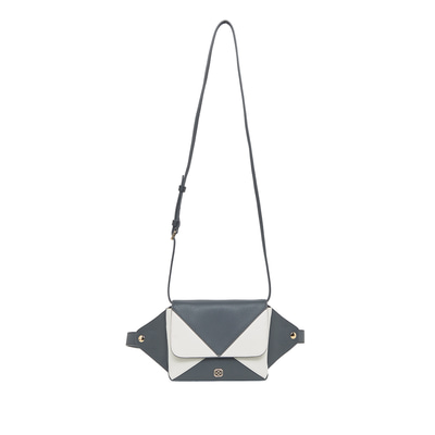 Gri Rose Kadın Deri Bel Çantası