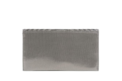 Gri Tulipe Zincir Detaylı Kadın Gece Çantası